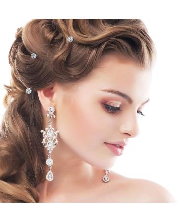 60-Piece Rhinestone Hair Pin Set - Spiral Twisters for Wedding, Prom & Special Occasions - Silver Coil with Clear Container - Buy Online on GoSupps.com