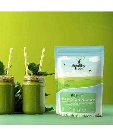 Organic Pea Protein Powder for Muscle Growth & Recovery - European Vegan Protein by TheHealthyTree - Non-GMO & Gluten-Free - 300g Unflavoured Powder - Buy Online on GoSupps.com