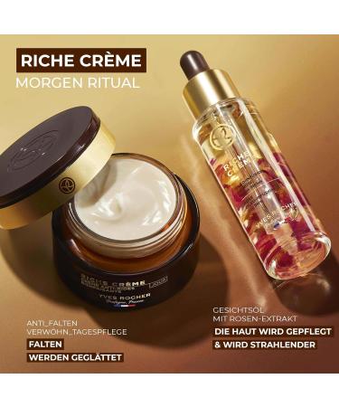 Yves Rocher RICHE CR ME Anti-Wrinkle Day Cream - Regenerating Anti-Ageing Cream with Oil of 1000 Roses for Intensive Cell Regeneration - 50 ml - Buy Online on GoSupps.com