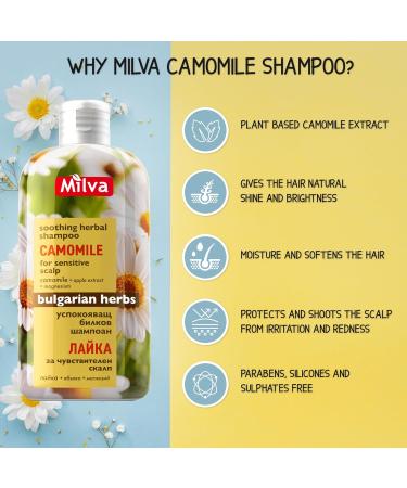 Milva Shampoo with Natural Camomile Extract - 200ml for Softness & Shine | International Shipping Available - Buy Online on GoSupps.com