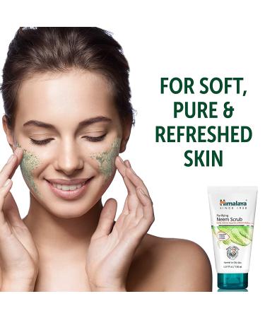 Himalaya Purifying Neem Scrub 5.07 oz - Deep Clean for Acne Reduction & Dead Skin Removal - Buy Online on GoSupps.com
