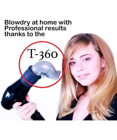 Universal T-360 Blow Dryer Concentrator Nozzle Adapter - Frizz Eliminator for Pro Quality Hair Dryers - Compatible with BabylissPRO Paul Mitchell Elchim Conair & More - Grey - Buy Online on GoSupps.com