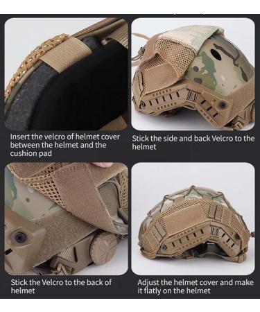 Blueana Tactical Helmet - Airsoft Military Fast Helmet Camouflage Cover (Size M) - Buy Online on GoSupps.com