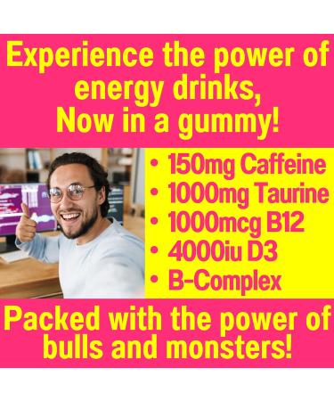 Buy SHIZAM Energy Gummies: 1000mg Taurine & 150mg Caffeine | Vitamin D3 B12 & B Complex Supplement for Runners | International Shipping Available - Buy Online on GoSupps.com