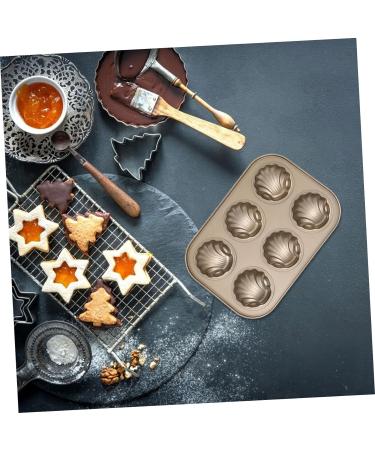 Zerodeko 1pc Cake Shell Pan Mini Muffin Pan Ice Ball Mold Chocolate Mold Metal Muffin Pan Steel Muffin Molds French Madeleine Pan Ice Cube Trays Baking Tool Carbon Steel Wedding Baking Pan 26.5X18.5CM Gold - Buy Online on GoSupps.com