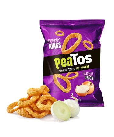 PeaTos Crunchy Rings - Classic Onion 2.5 Oz - Pack of 4 | Healthy Snack Alternative - Buy Online on GoSupps.com