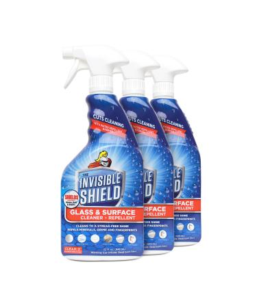 Invisible Shield Glass & Surface Cleaner 32 fl. oz. Cleans and Protects on multi surfaces by UNELKO- Clean-X (3) 32 Fl Oz (Pack of 3)