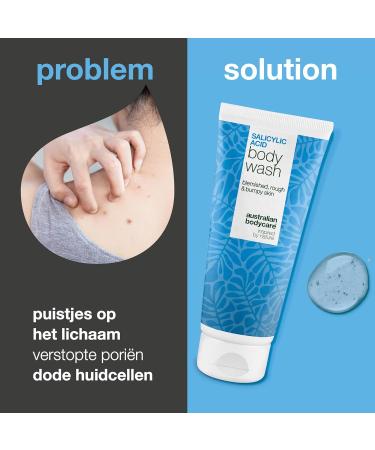 Australian Bodycare Salicylic acid shower gel against pimples on buttocks back and chest with salicylic acid niacinamide zinc PCA and moisturizing glycerin - Buy Online on GoSupps.com