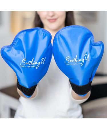 Soothing Hot and Cold Hand Therapy Gloves with Inner Finger Gel Pack - Pain Relief for Neuropathy, Arthritis, Carpal Tunnel - One Size Fits All - Buy Online on GoSupps.com