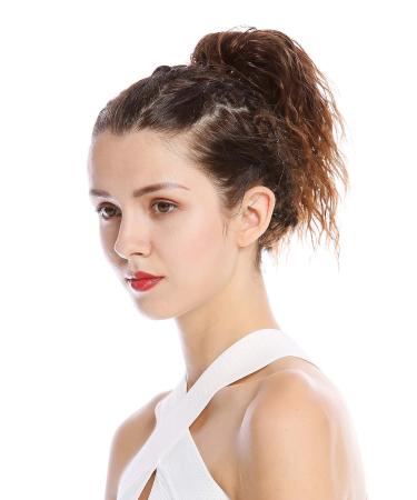 Shop WIG ME UP N67A-V-2T30 Hairpiece | Short Voluminous Curly Braid Ponytail | Afro Kinks Chestnut Brown Mix - 25 cm - Buy Online on GoSupps.com