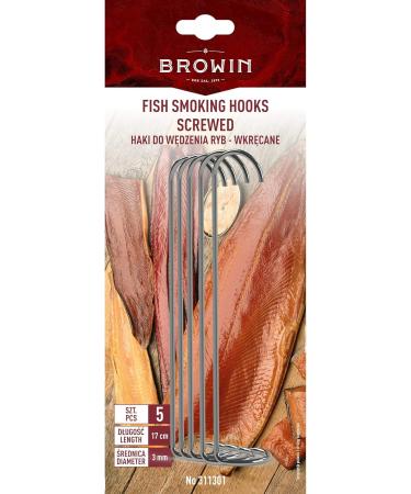 Browin Three-Time Smoking Hooks for Fish - Durable Stainless Steel - 5-Piece Set for Perfect Smoking | International Shipping Available - Buy Online on GoSupps.com