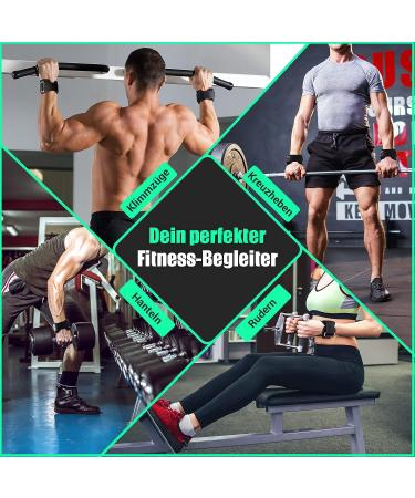 COFOF Zughilfen Leather Lifting Straps for Bodybuilding & Weight Lifting | Professional Strength Training Aid for Men & Women - Midnight Black - Buy Online on GoSupps.com