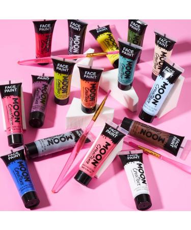 Moon Creations Bright Pink Face & Body Paint Tubes - 12ml | No Flake, Cruelty Free | Made in UK | For Kids, Adults, Festivals, Halloween - Buy Online on GoSupps.com