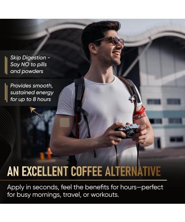 Caffeine Patch 100mg Natural Energy Booster for Success Coffee Alternative Caffeine Supplement Highly Caffeinated to Support Focus Alertness Workout Study Work Travel 15 Pack - Buy Online on GoSupps.com