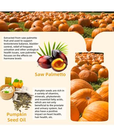 Pumpkin Seed Oil with Saw Palmetto: Pumpkin Seed Oil Gummies Extract Sugar-Free 3000mg Per Serving for Hair Growth Urinary Bladder & Prostate Health Non-GMO - Buy Online on GoSupps.com