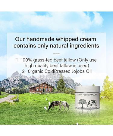 Tallow Face Moisturizer 50 ml Tallow Moisturizer Pure Tallow Balm for Skin Organic Skin Care Unscented 100 Organic Tallow Balm Relieves Tightness Beef Tallow Cream for - Buy Online on GoSupps.com