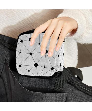 GIAPB Period Bag | Sanitary Napkin Storage & Makeup Pouch | Black Node Design | White Background | Color 4512 - Buy Online on GoSupps.com