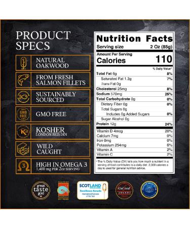 New York's Delicacy Natural Smoked Salmon Nova - 1 Lb. - Award-Winning, Pre-Sliced, Fully Trimmed - Kosher, Gluten Free, High Omega 3 - Premium Atlantic Salmon - Pack of 2 - Buy Online on GoSupps.com