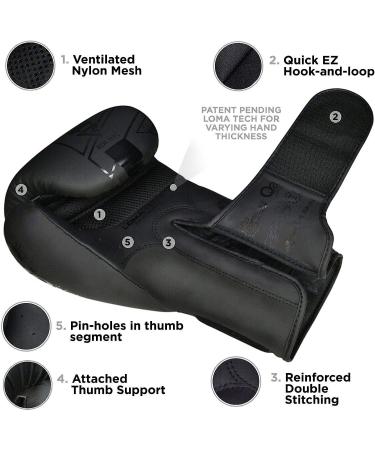 RDX Kids Boxing Gloves | Sparring and Muay Thai | Maya Hide Leather | Kara Patent Pending | Junior Training Mitt for Kickboxing | Punching Bag | MMA | Thai Pad | Double End Ball | 6oz - Black - Buy Online on GoSupps.com