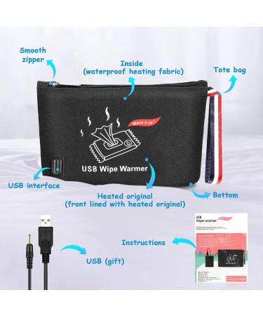 Portable Car Wipes Heater - Sunsbell Wipes Dispenser | 12V DC + USB | Thermostat Heating Bag | Dual-use Baby Wet Wipes Warmer 24x16cm - Buy Online on GoSupps.com
