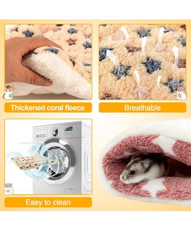 5 PCS Small Animal Winter Bedding Fleece Mats - Rabbit, Guinea Pig, Hamster Bed Mat with Cleaning Brush - Soft & Warm for Chinchilla, Hedgehog - Thickened Plush Material - Buy Online on GoSupps.com