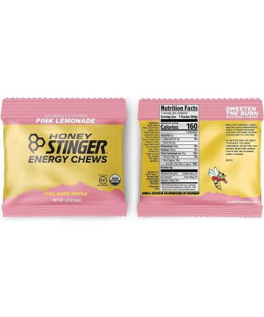 Honey Stinger Organic Energy Chews Variety Pack - 8 Count with Sticker | Chewy Gummy Energy Source for Any Activity - Pink Lemonade, Fruit Smoothie, Pomegranate Passionfruit & Cherry Blossom - Buy Online on GoSupps.com