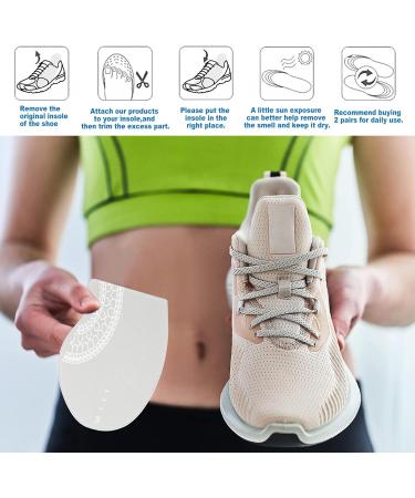 Silicone Self-Adhesive Insoles for Sneakers - Relieve Plantar Fasciitis Anti-Odor Comfortable & Dry - Size M (4.5-10/W:9-12) - 1 Pair - Buy Online on GoSupps.com