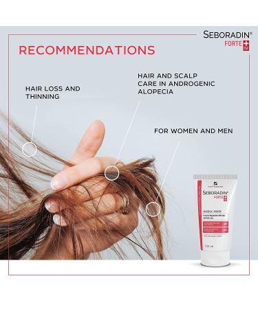 Seboradin Hair Growth Vitamins for Hair Loss & Thinning | Natural Extracts Scalp Care | 150 ml Forte - Buy Online on GoSupps.com