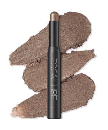 FOCALLURE Shimmer and Matte Cream Eyeshadow Stick Smooth Brilliant Eye Brightener Pencil High Pigment Eye Highlighter Pen for Women Long Lasting Waterproof Eye Shadow and Liners Makeup (NOCHE)