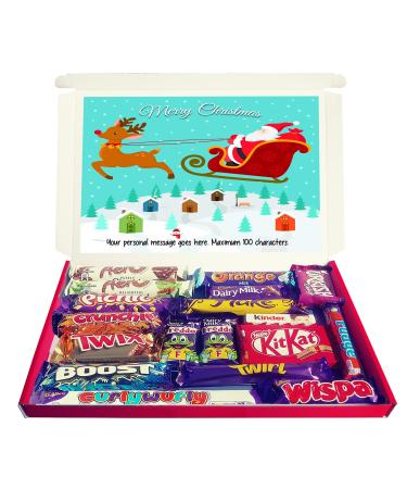 Personalised UP UP and AWAY Christmas Chocolate Selection Box Gift Hamper for Dad
