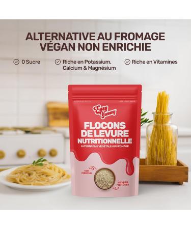 EASY YUMMY Flocons Nooch (300 g) levure nutritionnelle non enrichie 100% v g talienne sans additifs - Buy Online on GoSupps.com