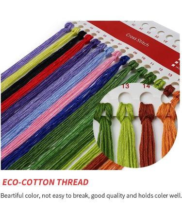 Cross Stitch Stamped Kit for Adults - Garden Girl Design | DIY Embroidery Starter Kit - 11CT Pre-Printed Needlepoint Set 17.7x25.6 inch - Buy Online on GoSupps.com