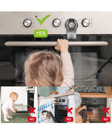Child Safety Oven Door Lock Set | Heat-Resistant Baby Proof Kitchen Locks | 3M Adhesive | Clear-Black (2 Pack) - Buy Online on GoSupps.com