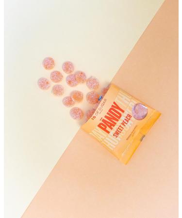 PANDY Candy SWEET PEACH - Gummy Candies Bag Only 1g Sugar & 80 Calories 1x50g Sweet Peach 1x50g - Buy Online on GoSupps.com