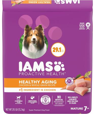 IAMS Proactive Health Dry Dog Food Adult Mature (7+) + IAMS Puppy Large Breed Dry Dog Food 13.2 kg (Pack of 1) Dog Food + Chicken and Whole Grains - Buy Online on GoSupps.com