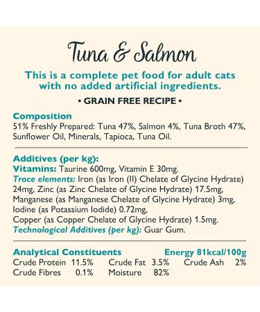 Lily's Kitchen Wet Cat Food 24 Pack - Tuna & Salmon Shredded Fillets (70g each) | Premium Grain-Free Cat Food for Healthy Pets - Buy Online on GoSupps.com