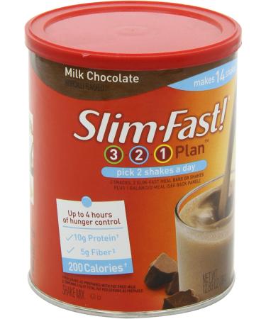 Slimfast Powder Milk Chocolate 12.83 oz - Weight Loss Shake Mix Keto Friendly International Shipping Available - Buy Online on GoSupps.com