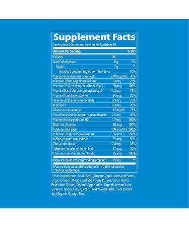 Fruily Organic Men's Multivitamin Gummies with Lycopene - 60 Mixed Fruit - Buy Online on GoSupps.com