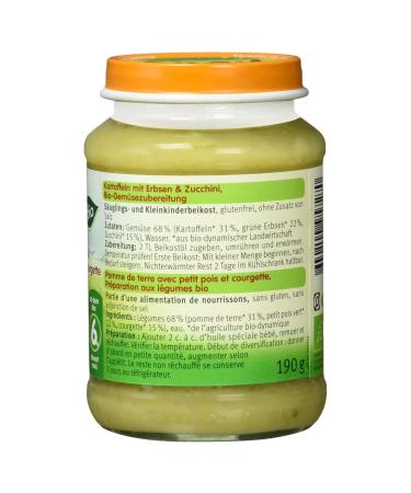 Holle Organic Potatoes with Peas & Zucchini - 190g | Premium Baby Food | International Shipping - Buy Online on GoSupps.com