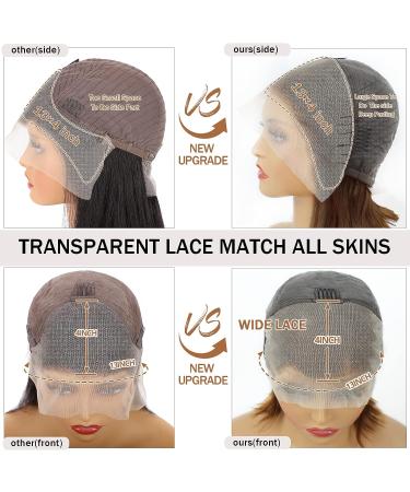 Eyefanniy Brown Bob Human Hair Wig 10 Inch 150% Density HD Lace Front | Short Bob Wig for Black Women - Buy Online on GoSupps.com