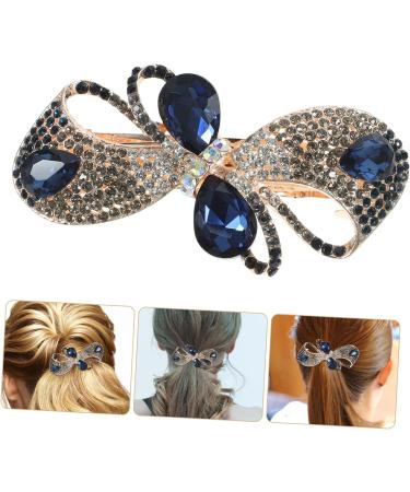 FRCOLOR Metal headgear ponytail hair accessories fashionable and versatile Miss bow tie rhinestones French french hair pin hair pins bow clips for hair Holder dense alloy - Buy Online on GoSupps.com