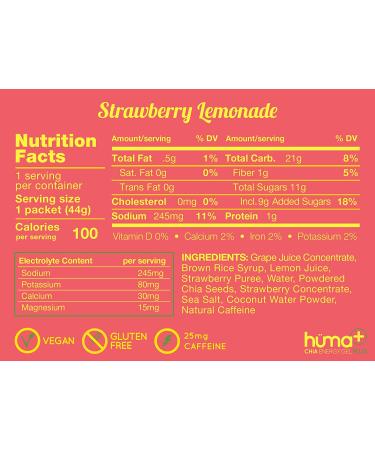 Huma Plus Chia Energy Gel Variety Pack - Stomach Friendly Real Food Gels (12 Pack) - Buy Online on GoSupps.com
