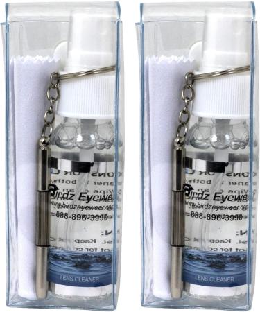 Birdz 2 Sunglass Lens Cleaning Kit - Spray Cloth & Key Chain Tool for Crystal Clear Vision | International Shipping Available - Buy Online on GoSupps.com