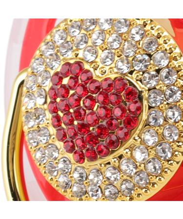 Buy Heart-Shaped Red Baby Pacifier with Shiny Rhinestones | Soft & Safe Infant Dummy Nipple for International Shipping - Buy Online on GoSupps.com