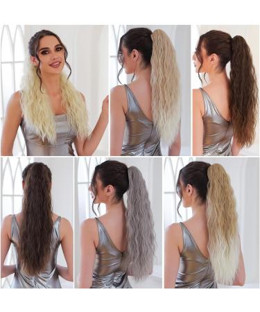 Ponytail Extension Natural Fluffy Pony Tail Synthetic Hairpiece for Women Silver Gray Blonde Ponytail Hair Extension Claw Clip 24inch Long Curly Ponytail Hair Extension(NMW1047-12) - Buy Online on GoSupps.com