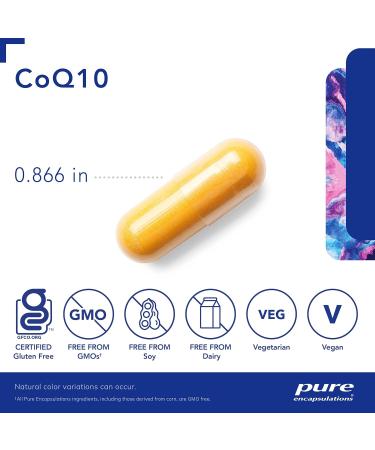 Pure Encapsulations CoQ10 250 mg - Brain & Mitochondrial Support Supplement - Non-GMO Vegetarian Capsules - 60 Count - Buy Online on GoSupps.com