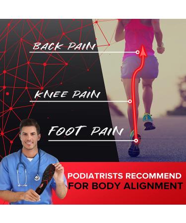 2022 Premium Anti-Fatigue High Arch Support Insoles | Relief Plantar Fasciitis & Foot Pain | Men 9-10.5/Women | Black M - Buy Online on GoSupps.com