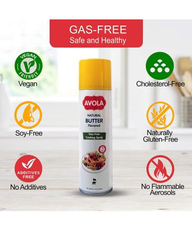Gas-Free Butter Flavor Cooking Spray | Aerosol-Free, Gluten-Free, Vegan, Kosher | 5 fl oz (150 ml) - Buy Online on GoSupps.com