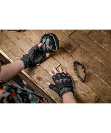 Glove Station Fingerless Knuckle Tactical Gloves for Men - Tan Medium | Ideal for Motorcycle, Shooting, Airsoft, Hunting, Police Work, and Hiking - Buy Online on GoSupps.com