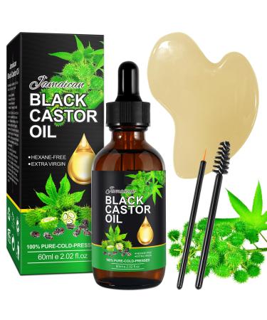 Gua Sha Massage Tools Castor Oil Set Jamaican Black Castor Oil Organic Organic Cold Pressed Black Castor Oil 100% Pure Castor Oil for Body Massage Scraping Board Paired Support of Skin Care Face Oil